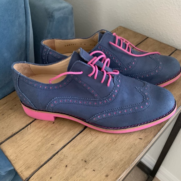 SALE!!Cole Haan Women’s Navy w/Pink Wingtips—NWOT! - Picture 7 of 8